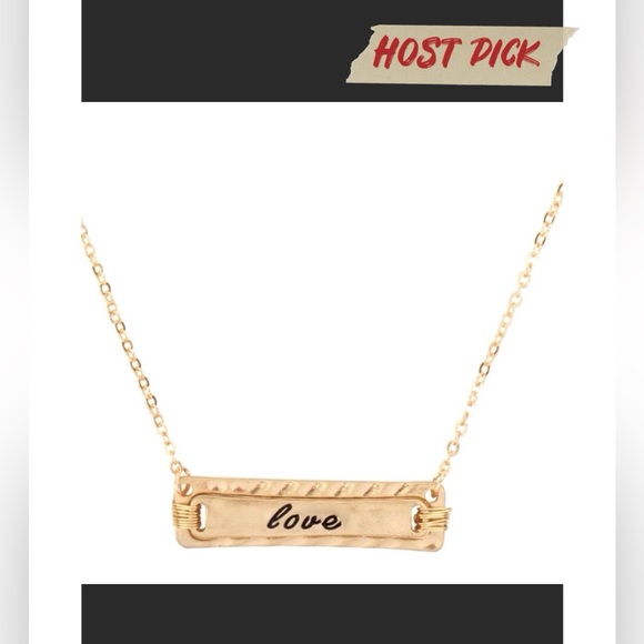 Jewelry - “Love” bar chain necklace